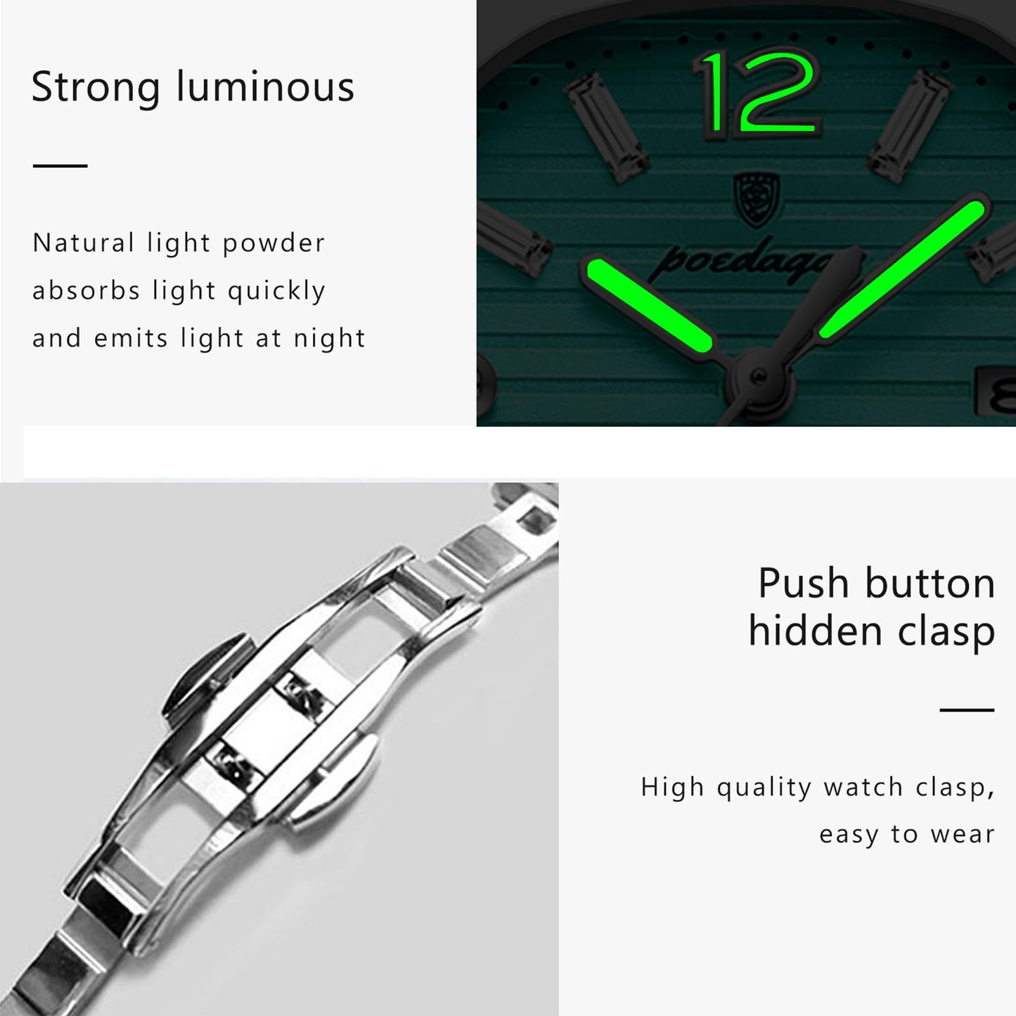 TIMGUX Watch for Women Business Dress Analog Quartz Two Tone Stainless Steel Waterproof Luminous Date Luxury Casual Wrist Watch