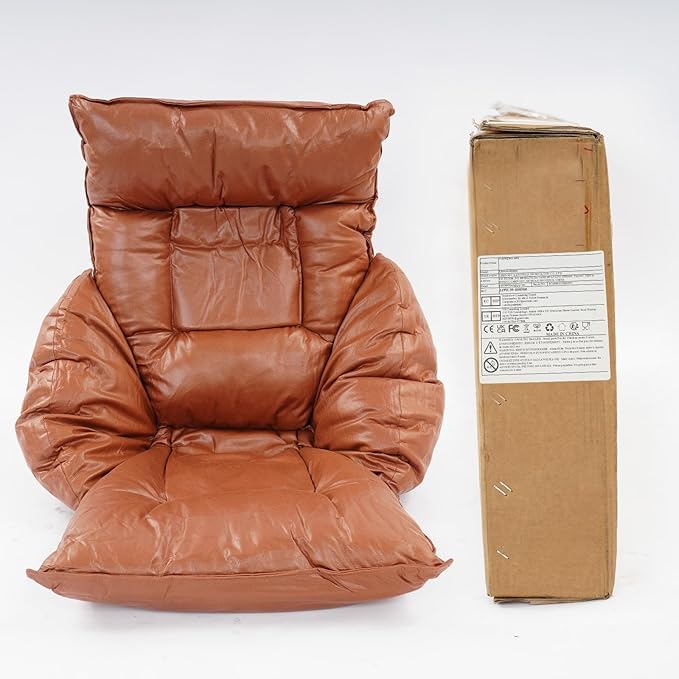 Floor Chair with Back Support, Folding Sofa Chair with 5 Adjustable Position, Cozy Tatami Human Bed with 5 Adjustable Positions for Living Room, Bedroom, Coffee Color