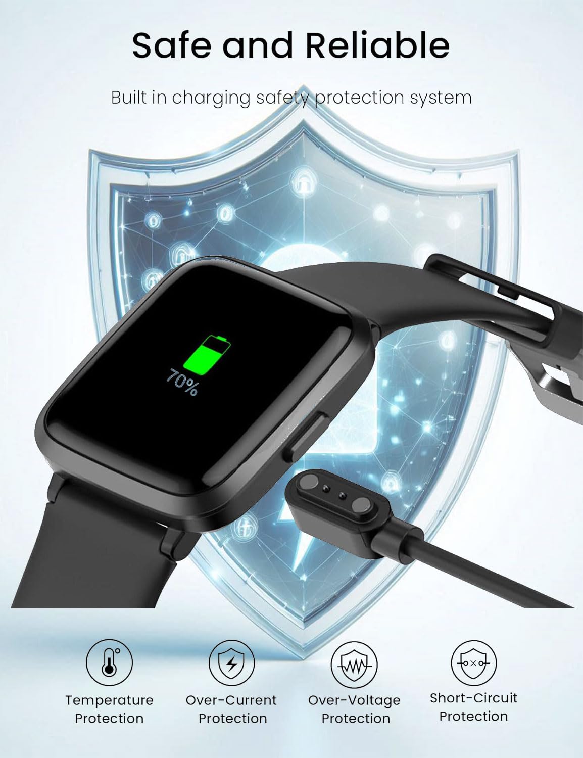 2 Pin Chargers For Fitcloudpro Smart Watch Cord, 2-Pack [Model A & Model B, Only One Fit] 2.8Mm Magnetic Usb Charging Cable For