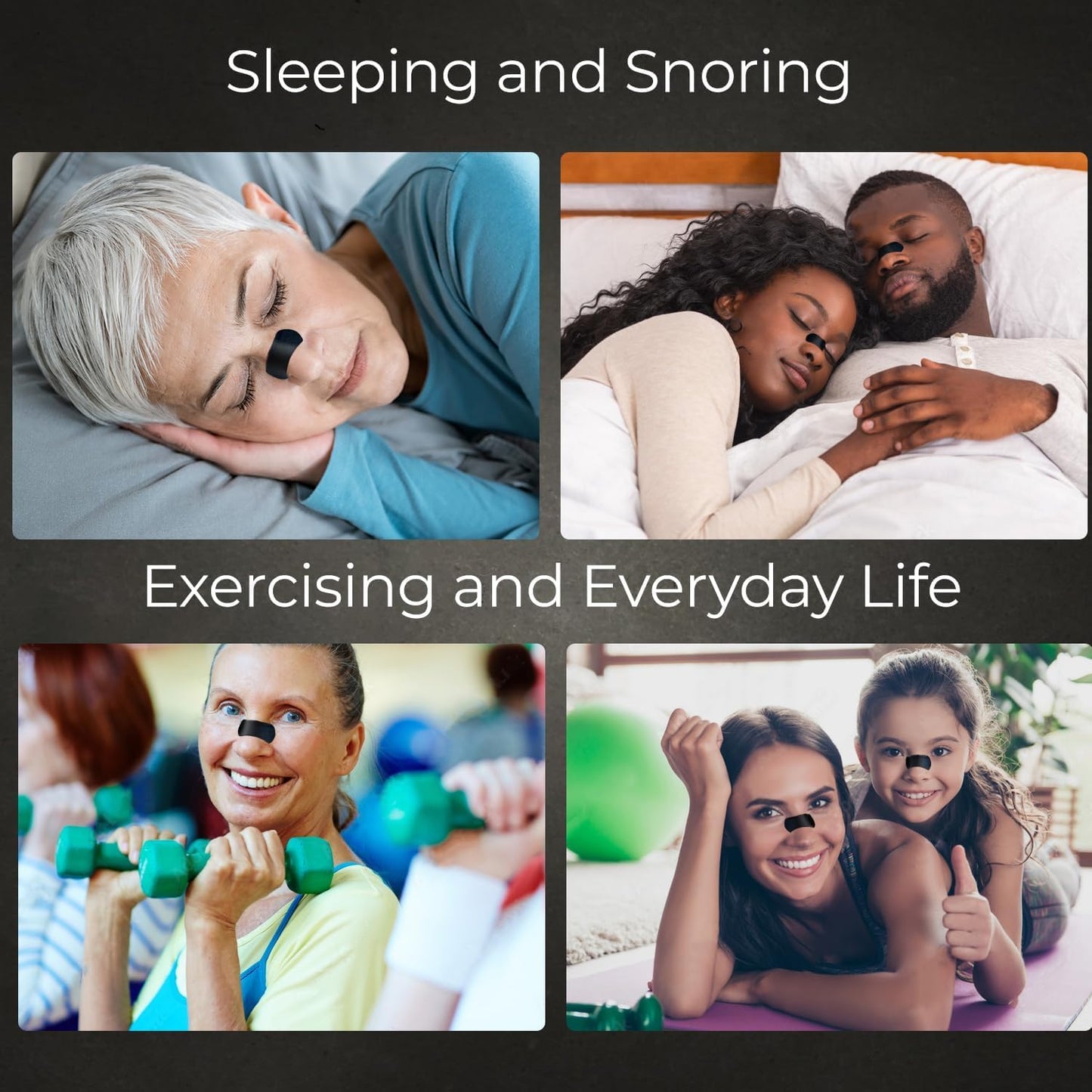 YeeHoo Anti-Snoring Nasal Strips for Sleep: Breathe Easy and Improve Airflow, Comfortable Fit for Better Breathing and Quality Rest, Ideal for Snorers, Office Workers, Athletes & Pregnant Women