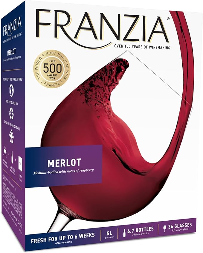 Franzia Merlot, Red Wine, 5 Liters