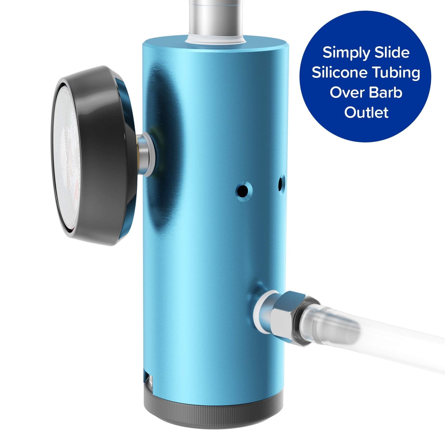Nuvälsa Ozone Therapy Low Flow Oxygen Regulator – Easy to Use – Works with Ozone Generators – Compatible with Oxygen Cylinders up to 3,000 PSI – Wrench-Tightened Connection – CGA 540