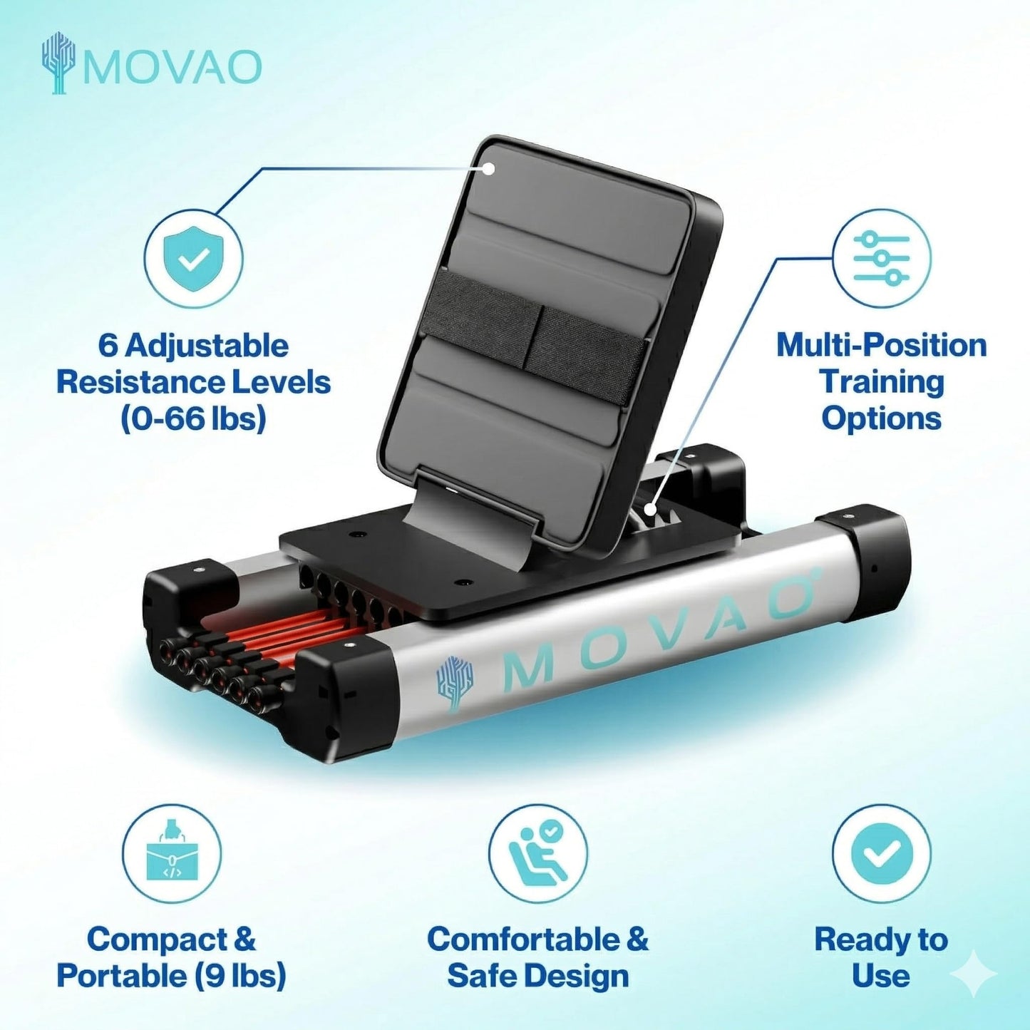 US Doctor Invented Mini in-Bed Leg Press Machine for Rehab | Low-Impact Leg Strength Trainer for Neurological & Orthopedic Recovery | Portable 9 lb PT Equipment with 6 Resistance Levels up to 66 lb