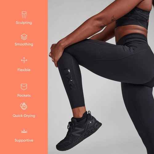 2XU Women's Form Hi-Rise Compression Tights - Performance Activewear for Training, Improved Recovery - Black/Black - Size Medium