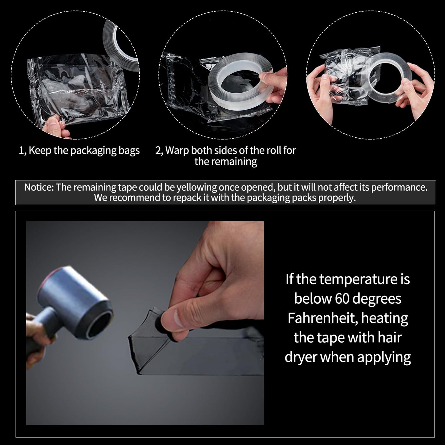 Art3d 2 Tomes, 3 m, Super Strong Double Sided Nano Tape Removable, Reusable, Washable