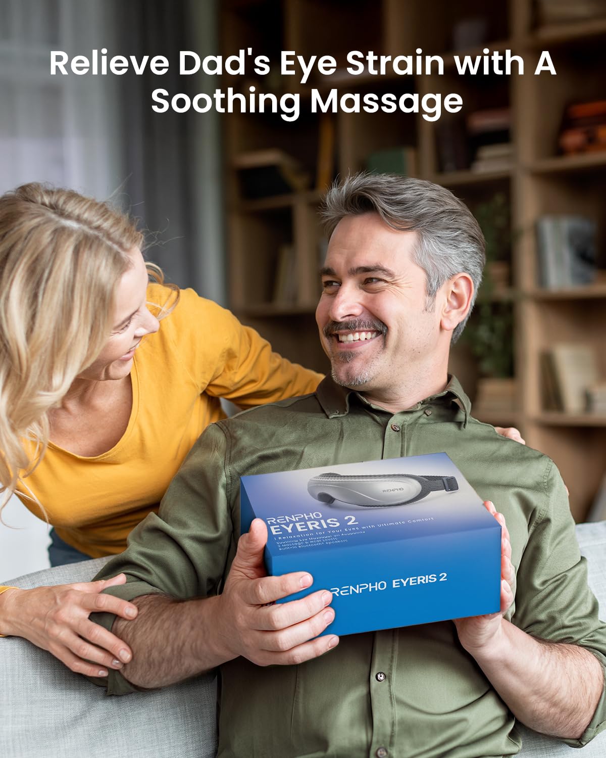 RENPHO Eye Massager with Heat and Cooling, Valentines Day Birthday Gifts for Mom Dad Women Men Heated Eye Mask for Reduce Strain Improve Sleep Eyeris 2