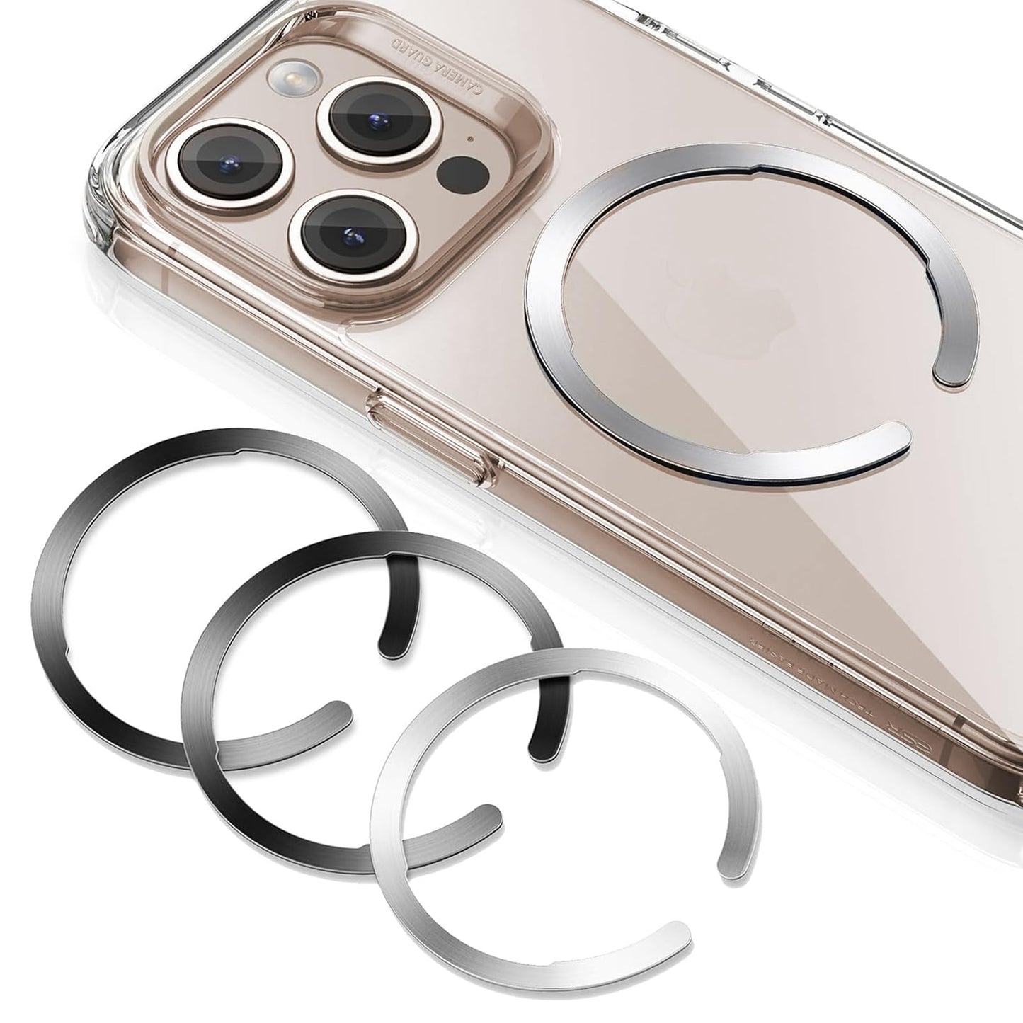 Esr For Magsafe Sticker, Magsafe Ring Magnet, 4 Pack Metal Ring For Phone Case,Universal Magnetic Wireless Charger Conversion Ki