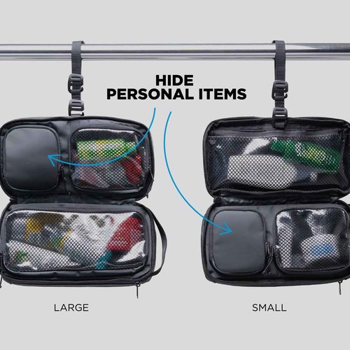 NOMATIC Toiletry Bag for Travel - Great for Travel Size Toiletries - Travel Essentials Wash Bag - Travel Makeup Bag, (Black), Large V2