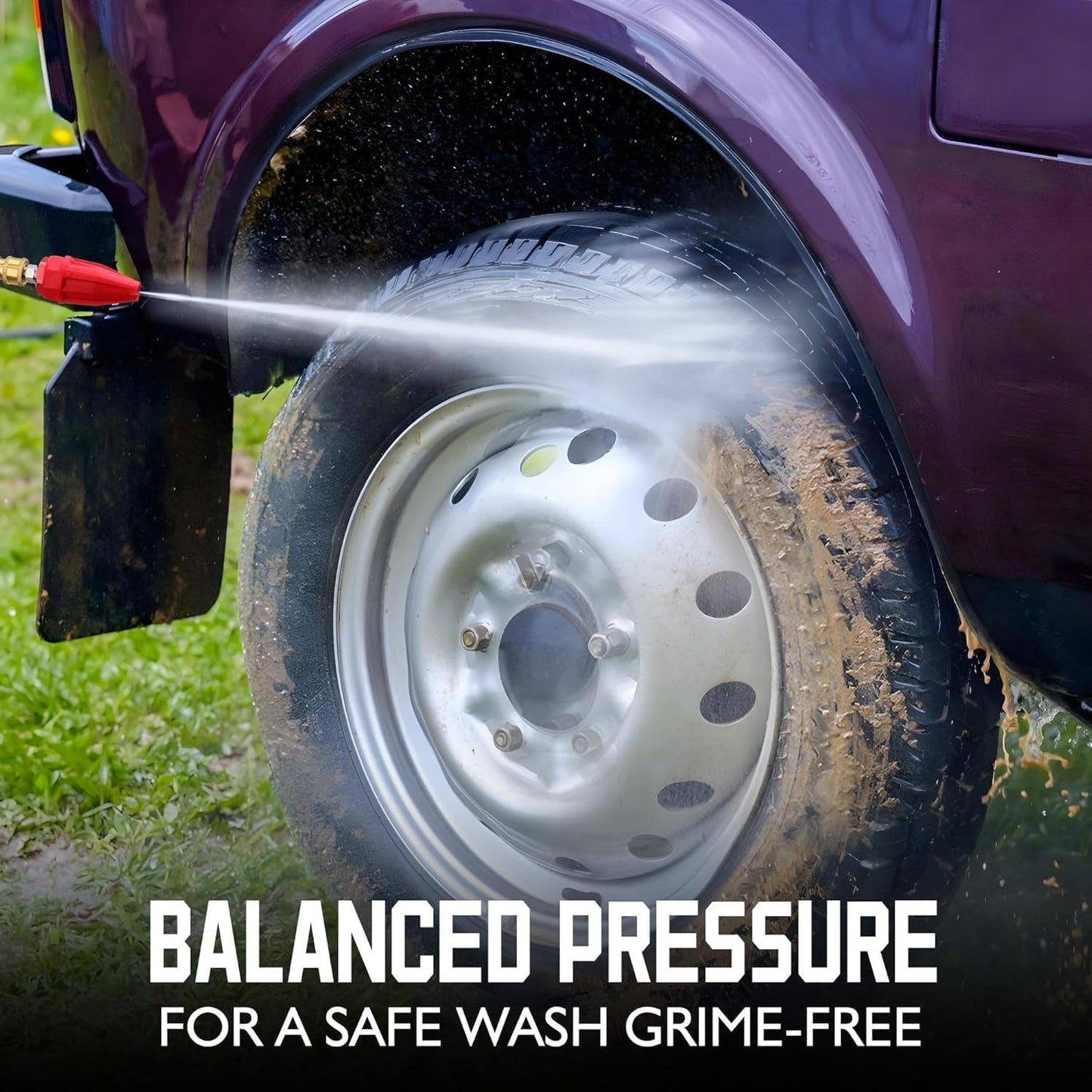 AMERISUN Electric Pressure Washer, 2800 Max PSI and 2.0 GPM, Power Washer with Onboard Soap Tank, Spray Gun and 25 FT Hose, 5 Nozzle Set (1 Turbo), for Cars/Driveways/Patios/Furniture/Deck