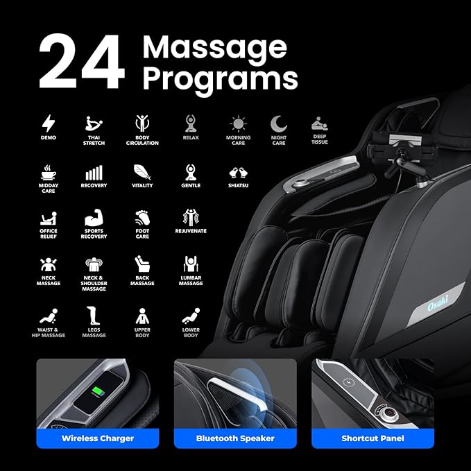 Osaki Vibe 4D l 4D Massage Mechanism l Automatic Body Scan l Deep Calf-Kneading l Space-Saving Technology l 3-Stage Zero Gravity l 32-Cell Full Body Air Massage