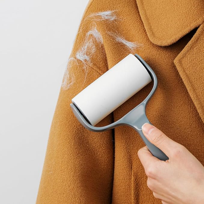 Easy to Use Lint Roller for Couch Furniture Dog & Cat Bed Balliard Table Lint Remover for Pet Hair Extra Sticky 1 Reusable Handle with 4 Refills (Navy Black)