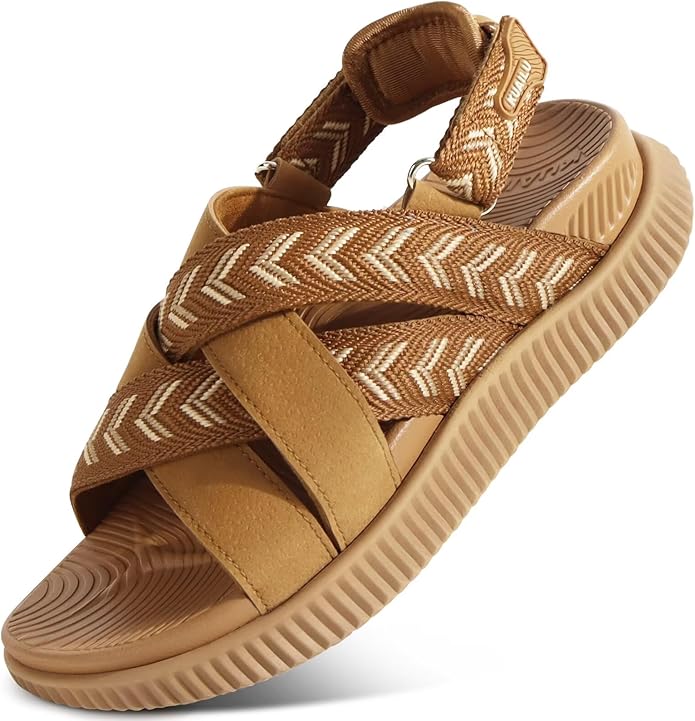 KuaiLu Womens Orthopedic Walking Sandals Comfortable Plantar Fasciitis Arch Support Sport Recovery Outdoor Casual Sandles ...