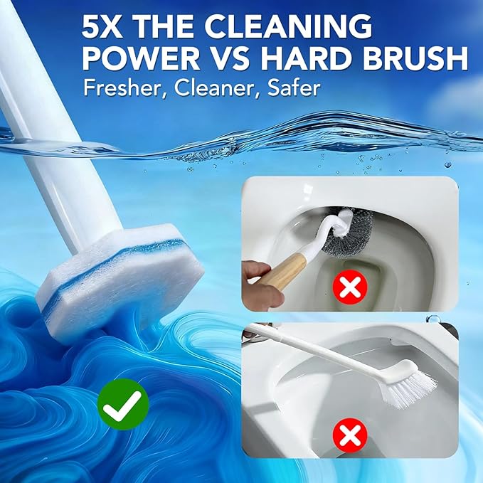 55 Count Toilet Bowl Wand Refills For Clorox, Upgrade Disposable Replacement Heads, Compatible with Clorox Toilet Wand Refills for Bathroom Cleaning