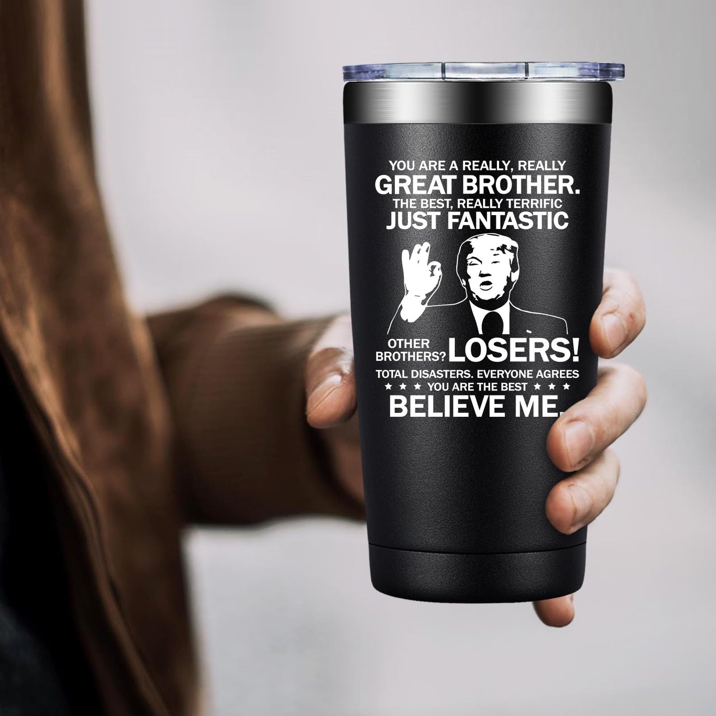 DOEARTE Gifts for Brother - Brother Gifts from Sister - Christmas Gift for Brothers Adult - Fathers Day, Birthday Gifts for Brothers - 20oz Tumbler