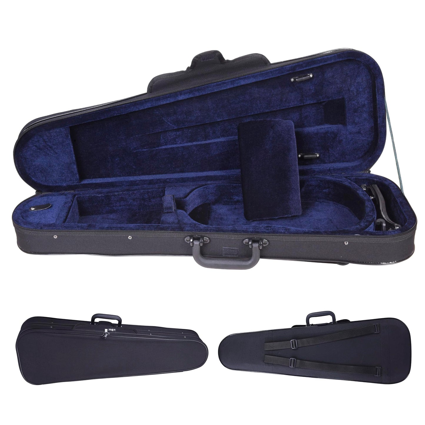 Aileen Csv102 Basic Professional Triangular Lightweight Suspension Carry Violin Hard Case - 4/4 Full Size Black