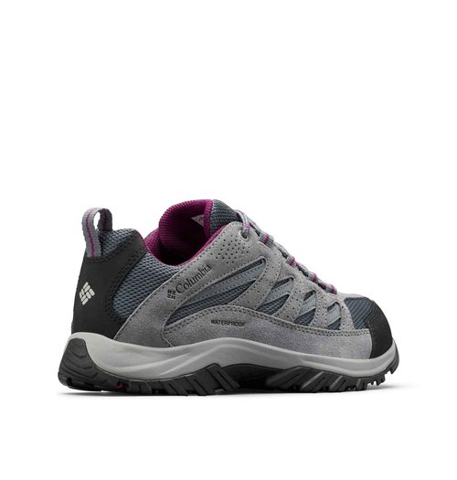 Columbia Womens Crestwood Waterproof, Graphite/Wild Iris, 9.5
