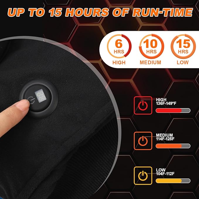 Hand Warmers Rechargeable with 10000mAh Power Bank Heated Electric Hand Warmer Pouch,3 Level Adjustable Temperature for Women, Men, Kids, Hunting, Camping & Gifts