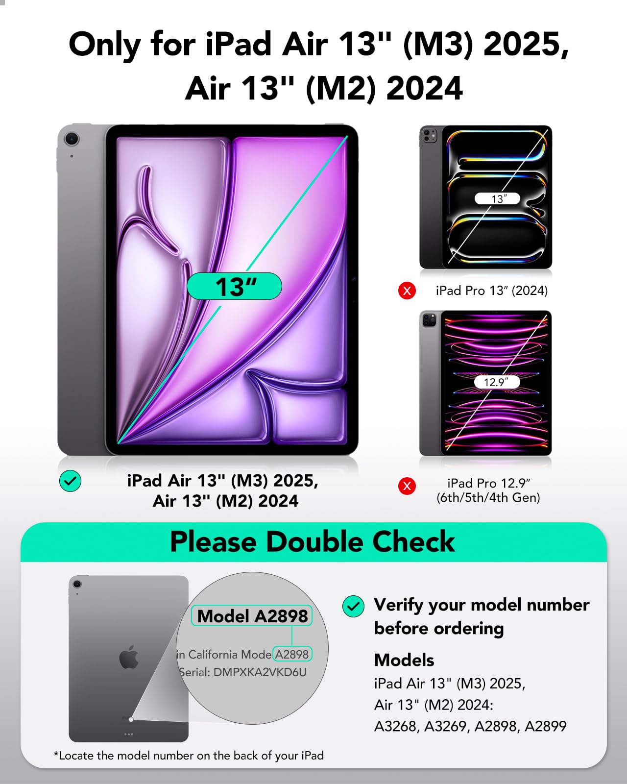 Esr For Ipad Air 13 Inch Case (2025/2024) M3/M2 With Pencil Holder, Removable Magnetic Cover, Vertical Stand, Fully Supports Pen