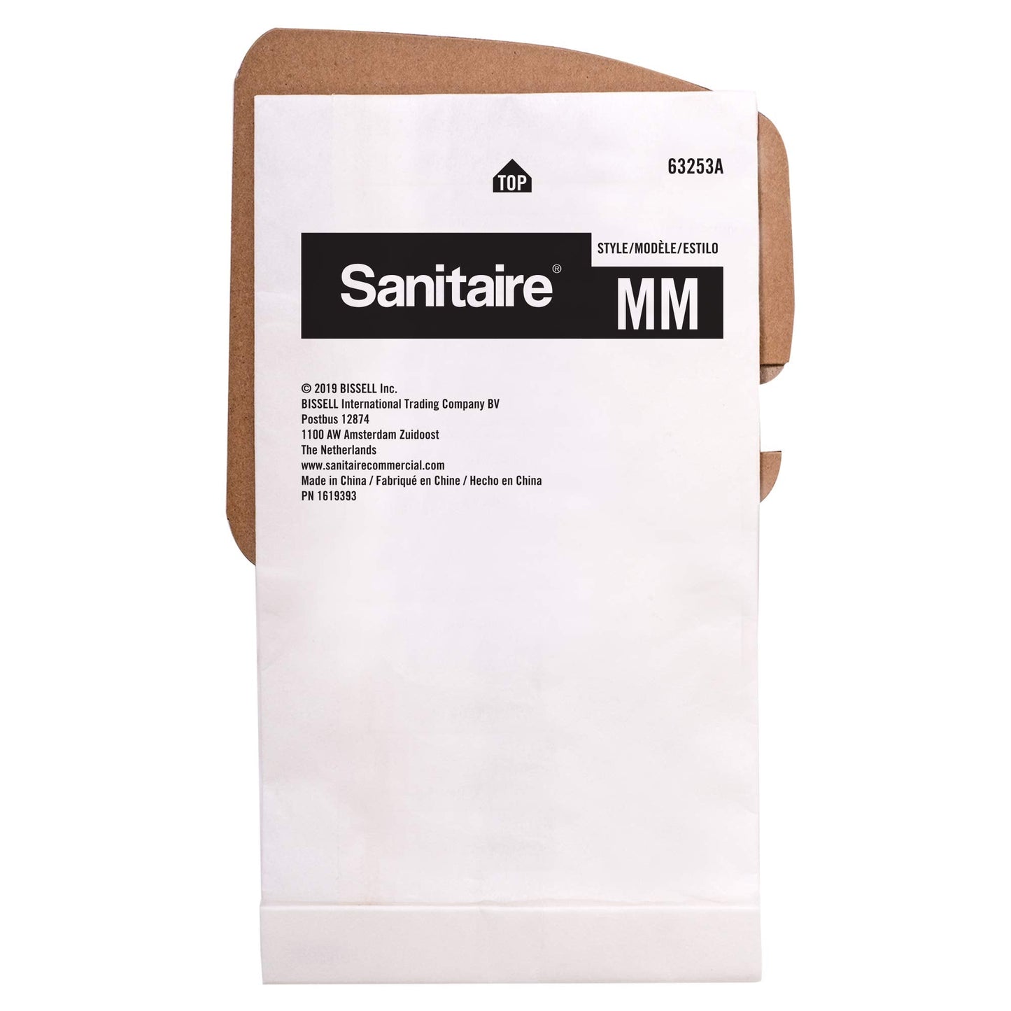Sanitaire MM Premium Paper Bag (Pack of 5), Fits Models S3680 & SC3680 Canister Vacuums, 63253A, White