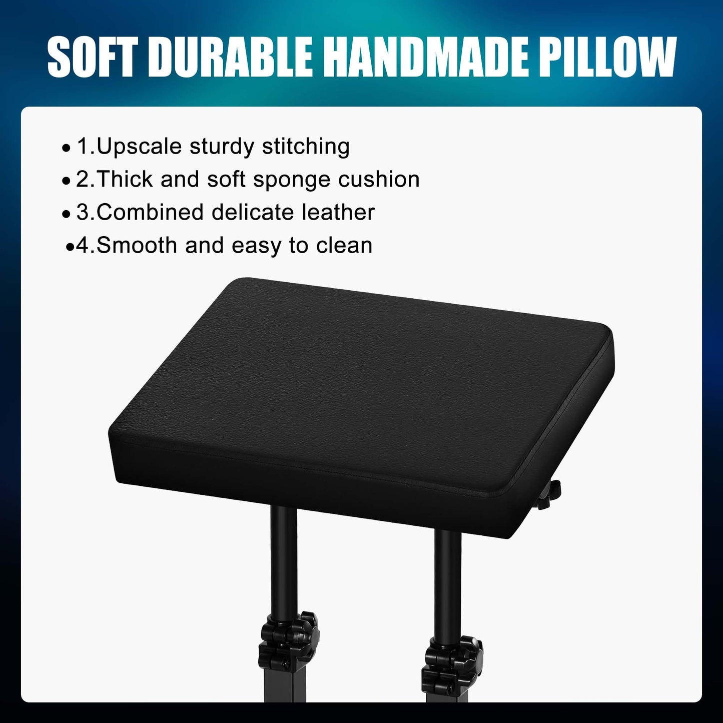 Poarmeey XXL Tattoo Arm Rest Stand with Adjustable Tattoo Tray for iPad Professional Oversized Armrest and Holder Stand Combination