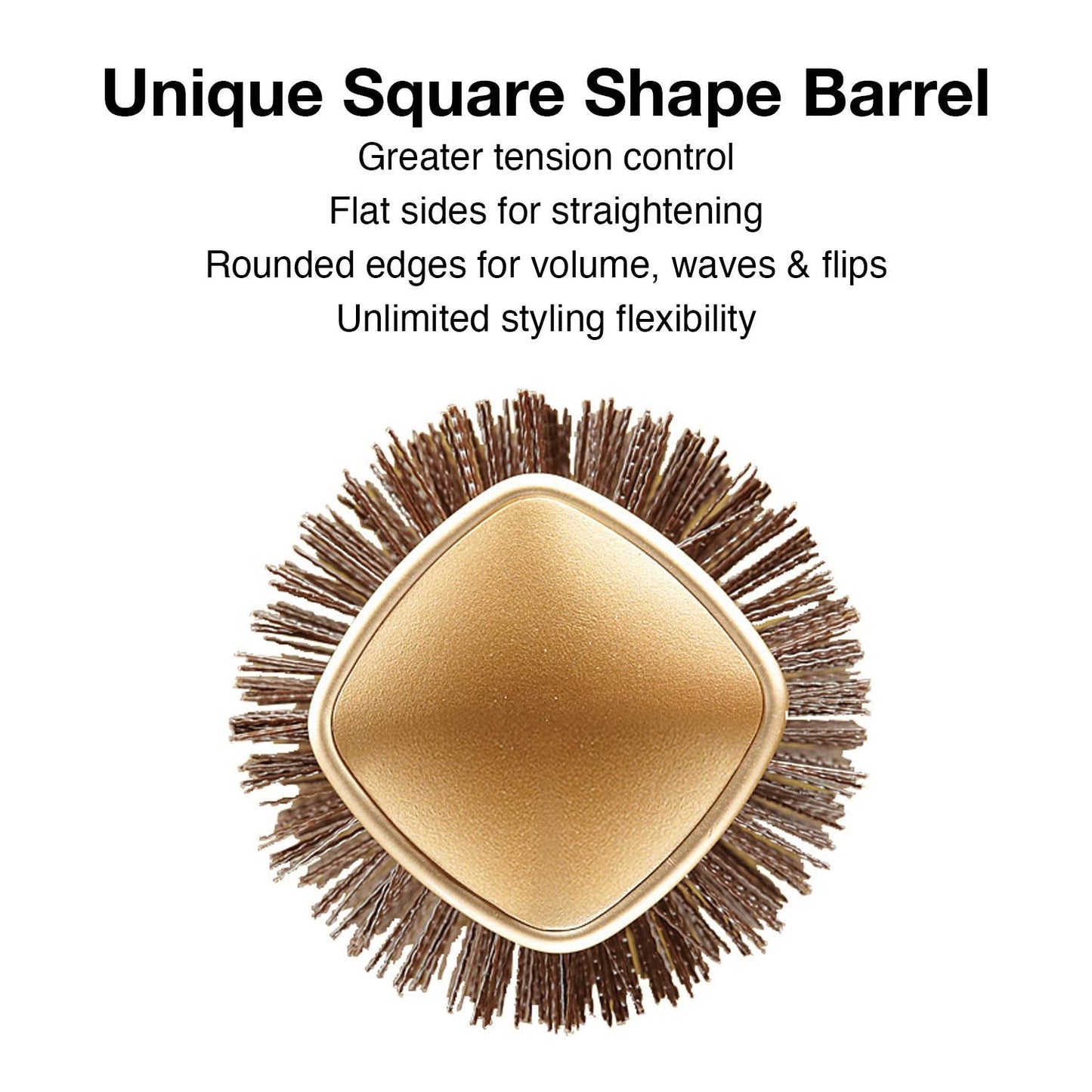 Olivia Garden NanoThermic Ceramic + Ion Square Shaper Thermal Hair Brush - Not Electrical - Professional Blowout Brush for Norma