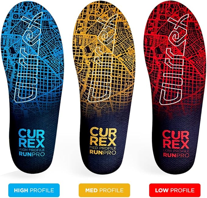 CURREX RunPro Insoles for Running Shoes, Arch Support Inserts to Help Reduce Fatigue, Prevent Injuries, Boost Performance for Men & Women (High Arch, Size Large)