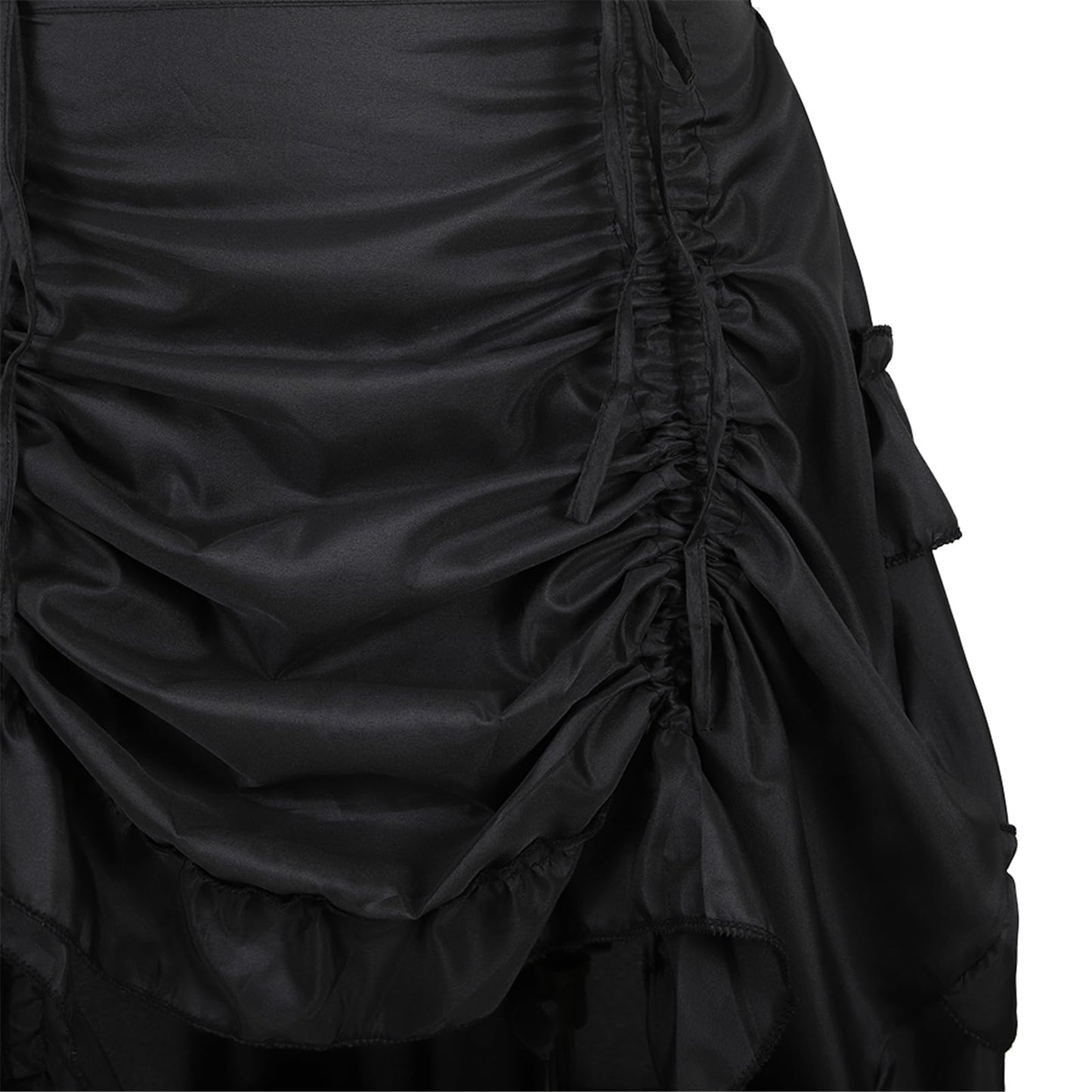 Zhitunemi Women's Plus Size Pirate Dressing Steampunk Skirt Outfits Gothic Black XS/S