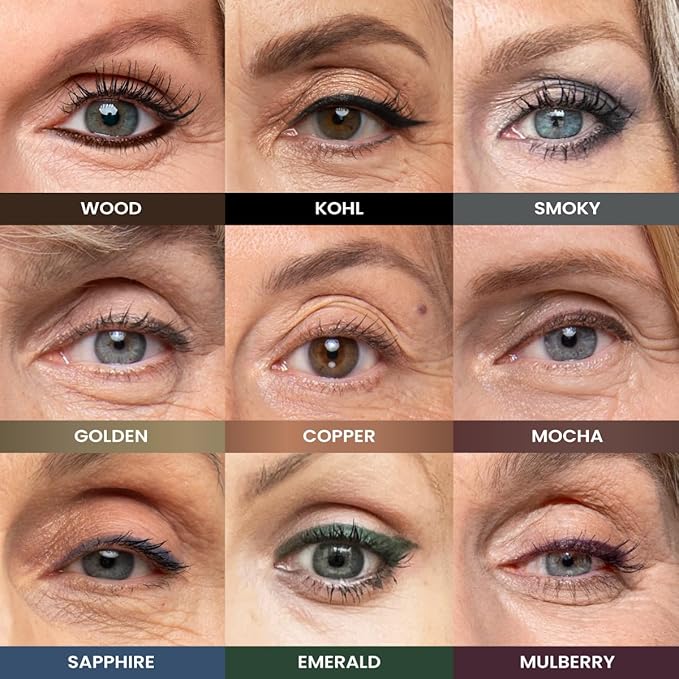 PRIME PROMETICS PrimeEyes Glide Eyeliner for Mature Women – Waterproof, Long-Stay and Mess-Proof – Gel Creme Texture, Discreet Sharpener and Effective Smudger (Golden Metallic)