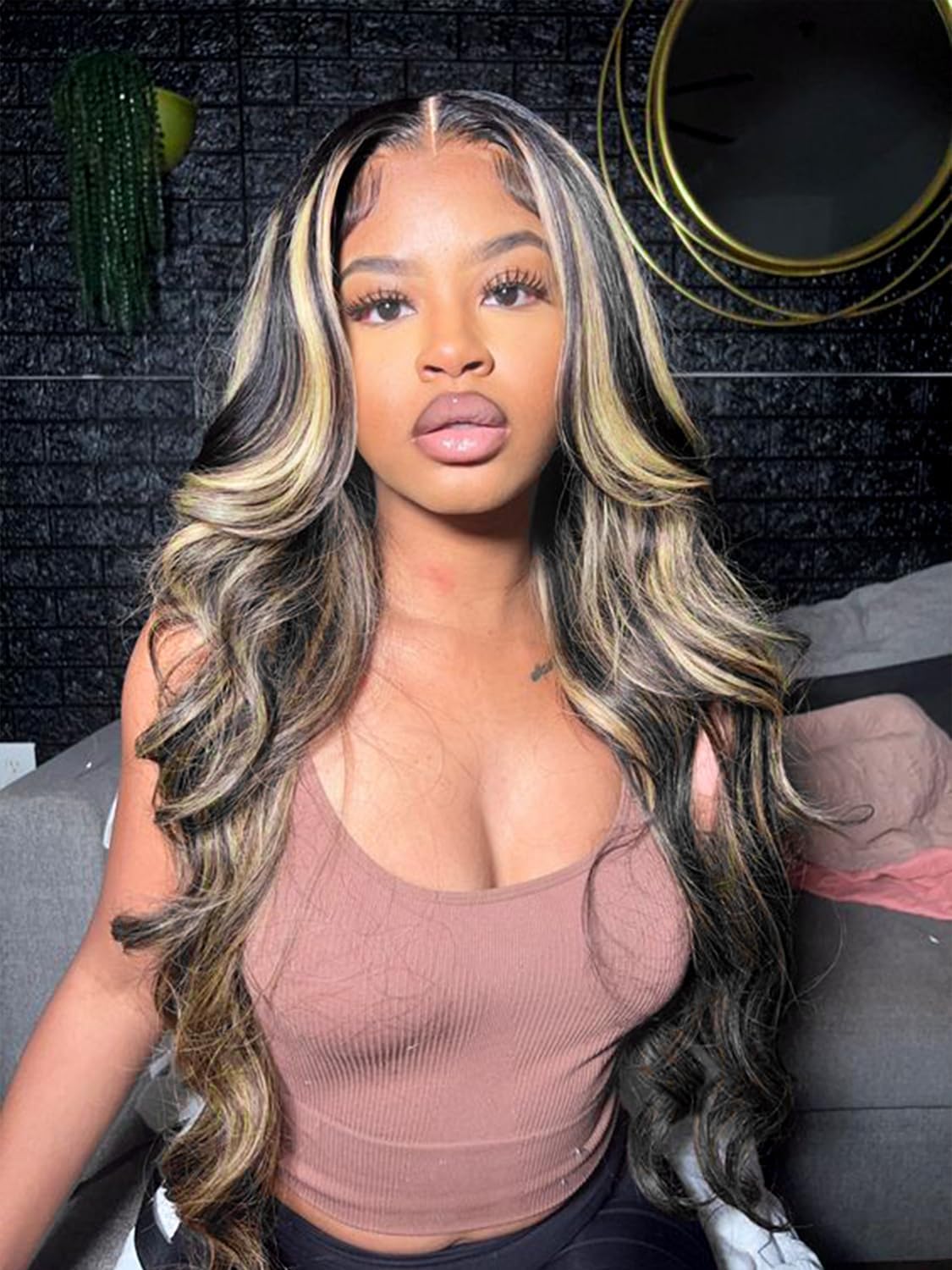 Kephare FB/27 Highlight Balayage Wig Human Hair 13x4 HD Lace Front Wigs Body Wave 1B/27 Ash Blonde Omber Glueless Wig Pre Plucke