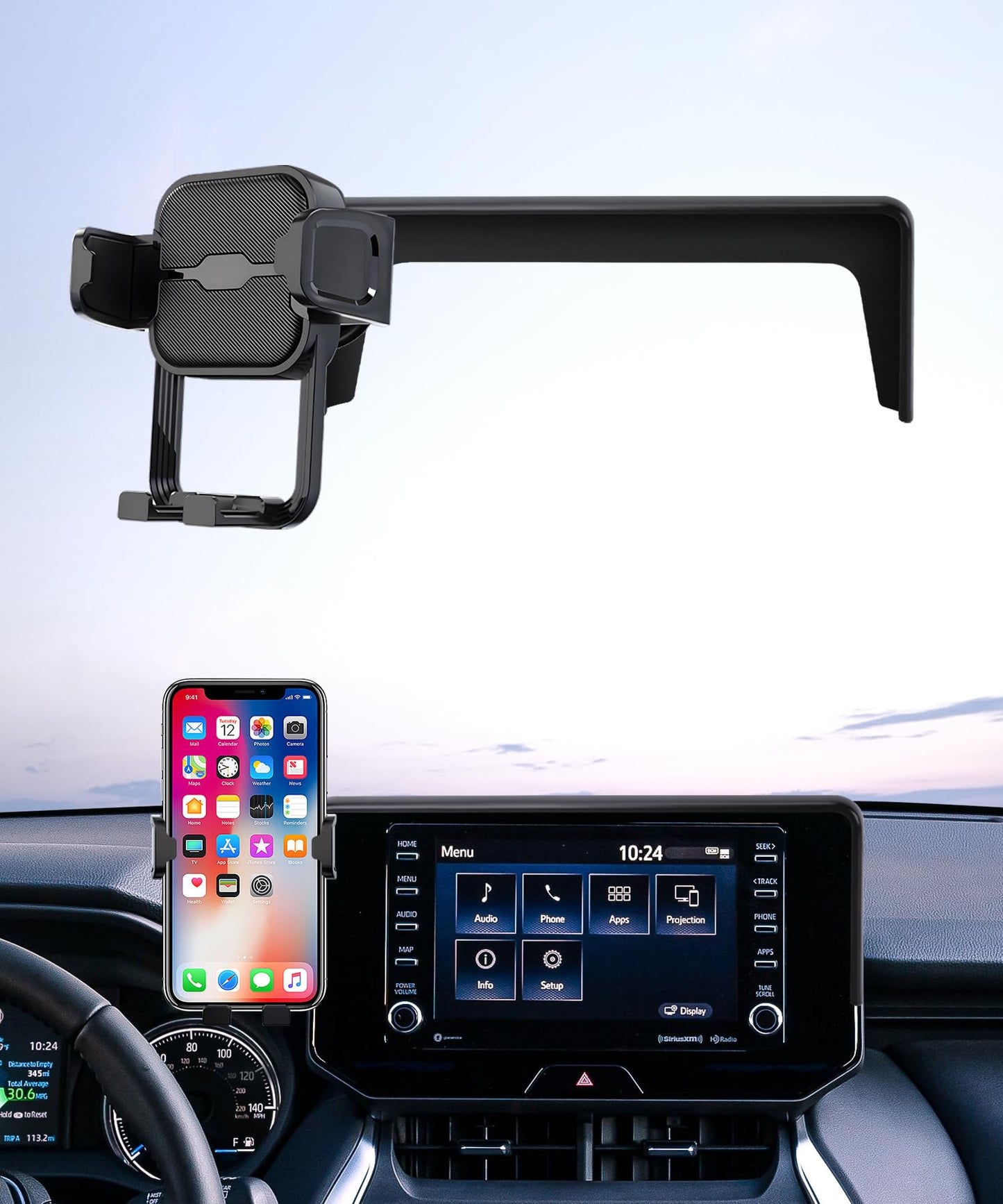 Masergogo Car Phone Holder For 2021-2024 Toyota Venza, 360 Rotation, 8 Inch Screen Fixed Clip, Auto Accessories Navigation Brack