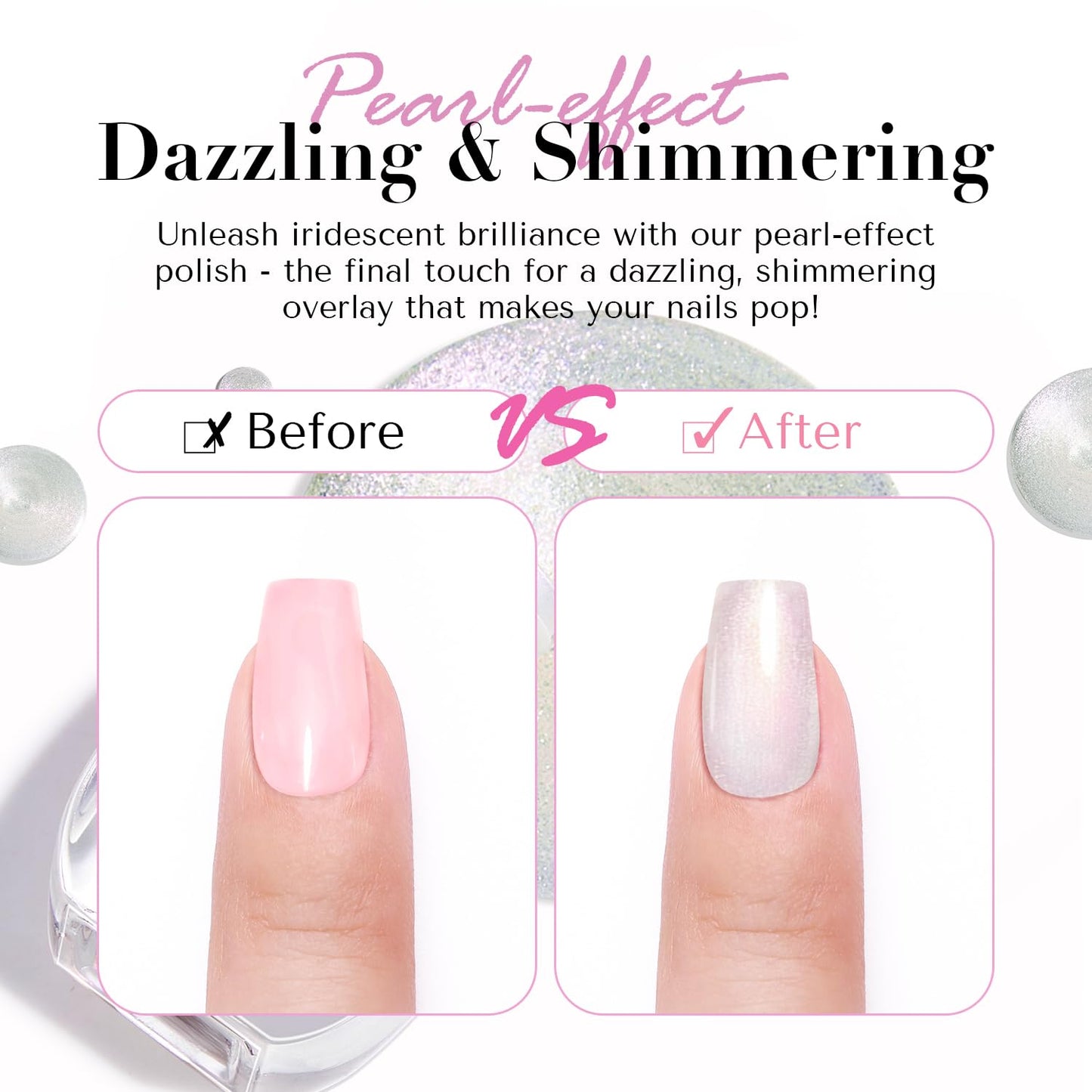 AZUREBEAUTY Shine Glitter Nail Polish Quick Dry Vegan Nail Polish Natural Shine Nail Lacquer Salon-Quality for Women Girl Gift Set 1Pcs 0.34 fl oz
