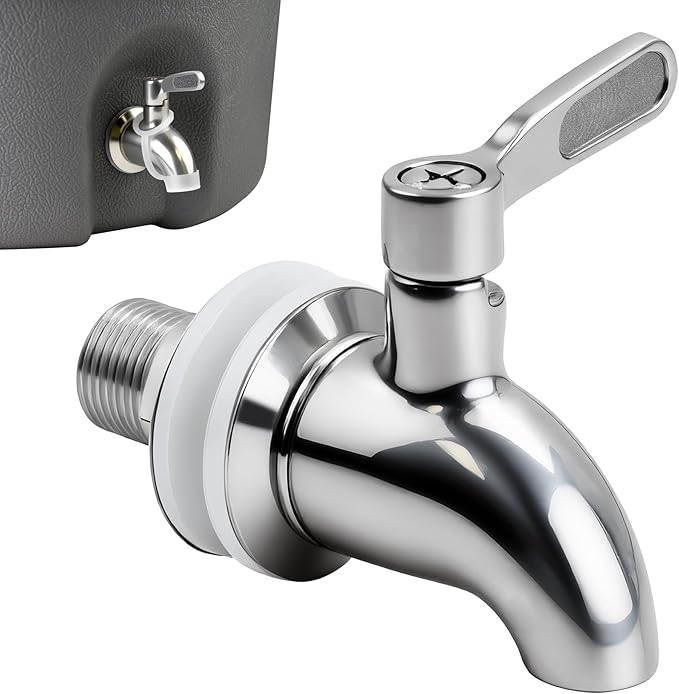 Water Spigot Compatible with Igloo Cooler, 1 Pack Stainless Steel Spigot for Stanley Jug 2 Gallon Igloo Water Dispenser 5 ...