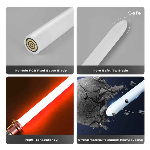 DAMIENSABER Pixel Light Saber Blade, Xenopixel Light Saber Blade Tube with Inner Light Strip Support Heavy Dueling, Diameter 1 inch, Length 92cm/36inch