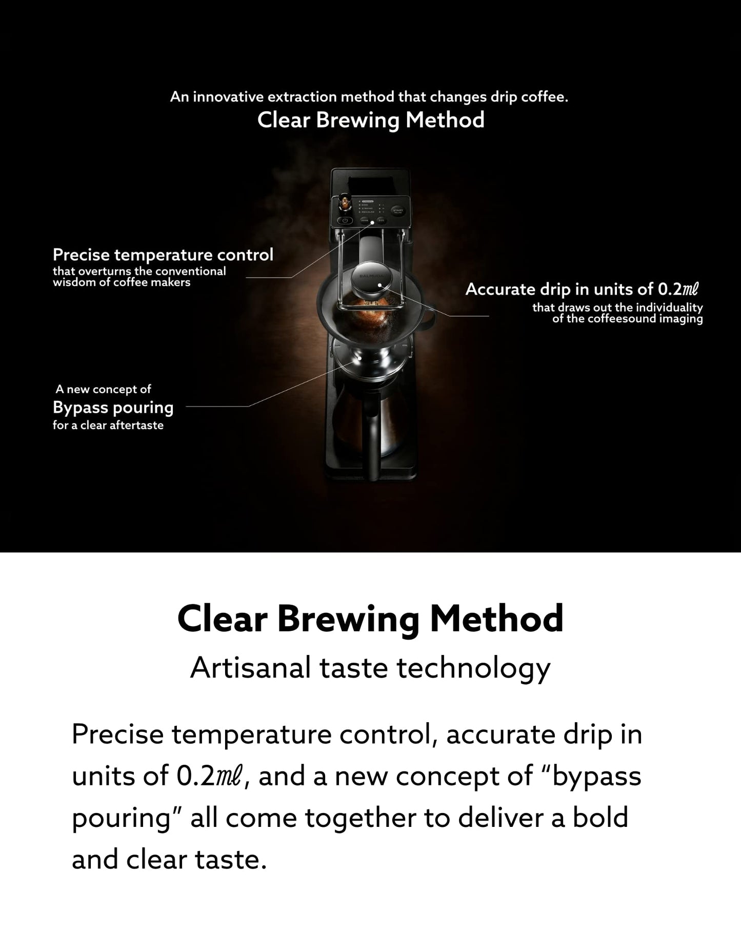 BALMUDA The Brew | Automatic Pour Over Coffee Maker | Clear Brewing Method | Precise Temperature Regulation | Three Brewing Modes: Regular, Strong, Iced | Compact Design | US Version
