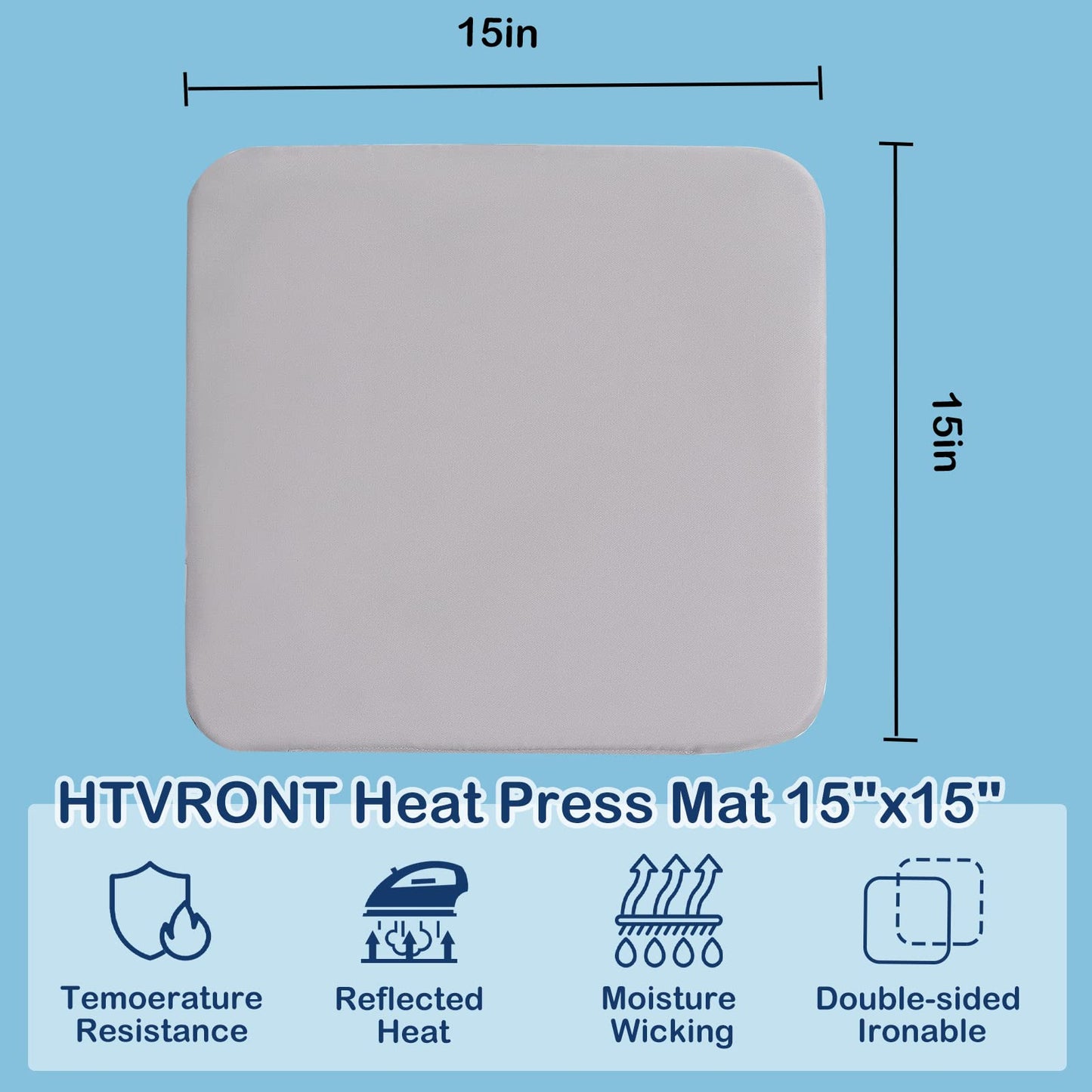 HTVRONT 12X10 Heat Press Machine Bundle - H10 12X10 Heat Press & 15X15“ Heat Press Mat & 3 Pack PTFE Teflon Sheet & 2 Rolls 20mm x 33m Heat Transfer Tape