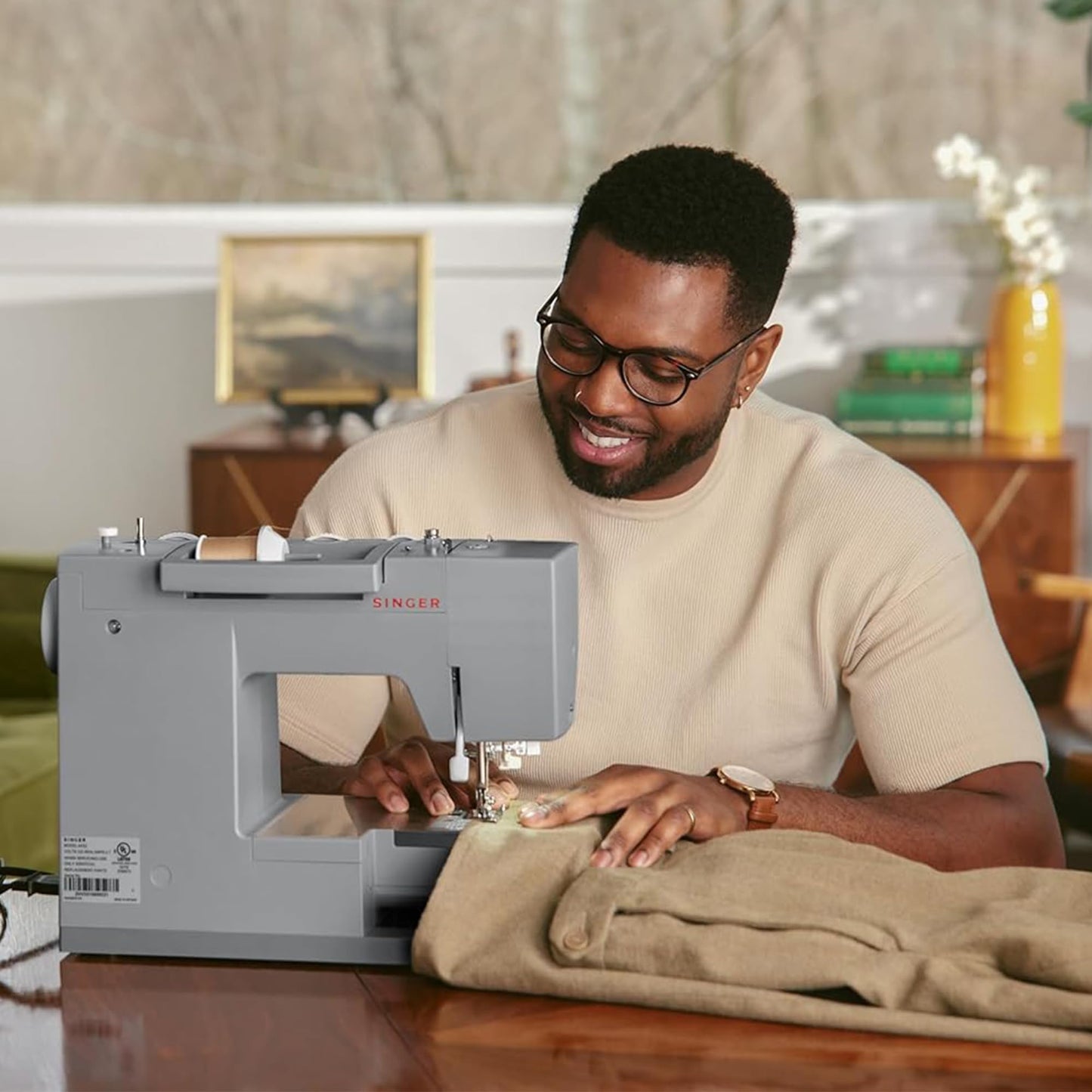SINGER Heavy Duty 4432 (Grey) High Speed Sewing Machine +Accessory Kit | 32 Built-In Stitches Deliver 110 Stitch Applications | 50% More Power for Thick Fabrics, 1100 Stitches/Min, 1-Step Buttonhole