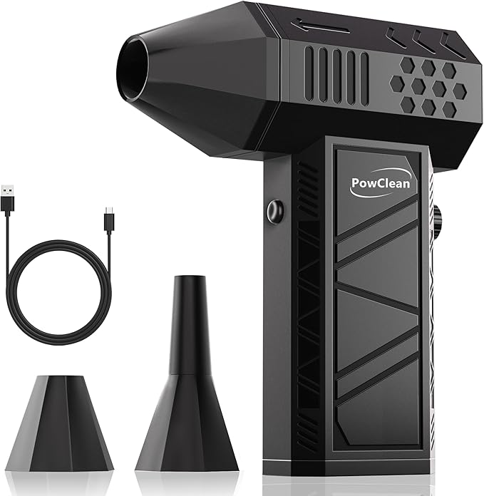 Compressed Air Duster, Electric Air Duster, Super Powerful 130000RPM Mini Air Blower Gun,Dust Blower for Computer Keyboard, Car Cleaning, Home, and Outdoor Use