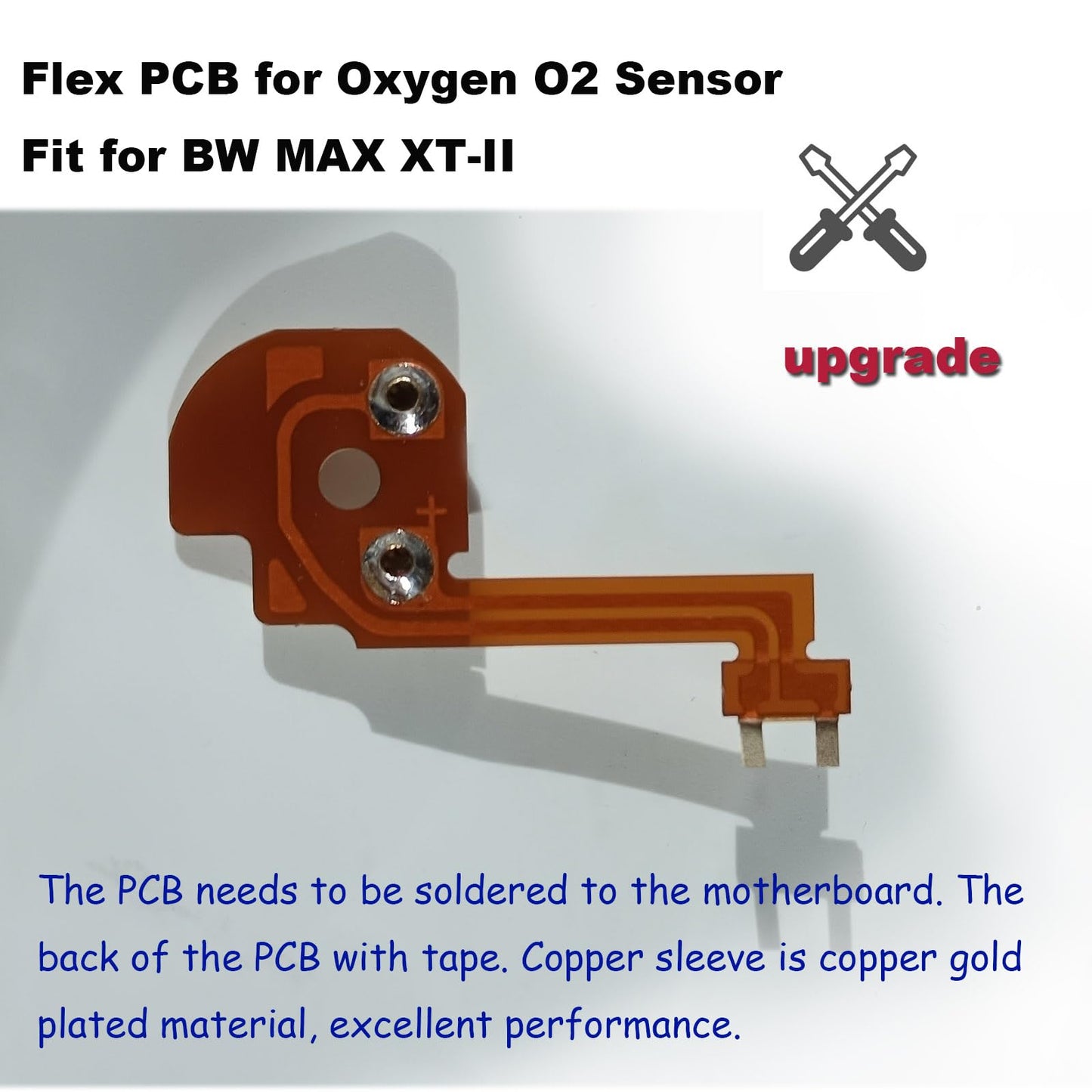 Flex PCB Fit for PCB GasAlertMax XT II, Replacement Flex PCB for Oxygen O2 Sensor Fit for BW MAX XT-II