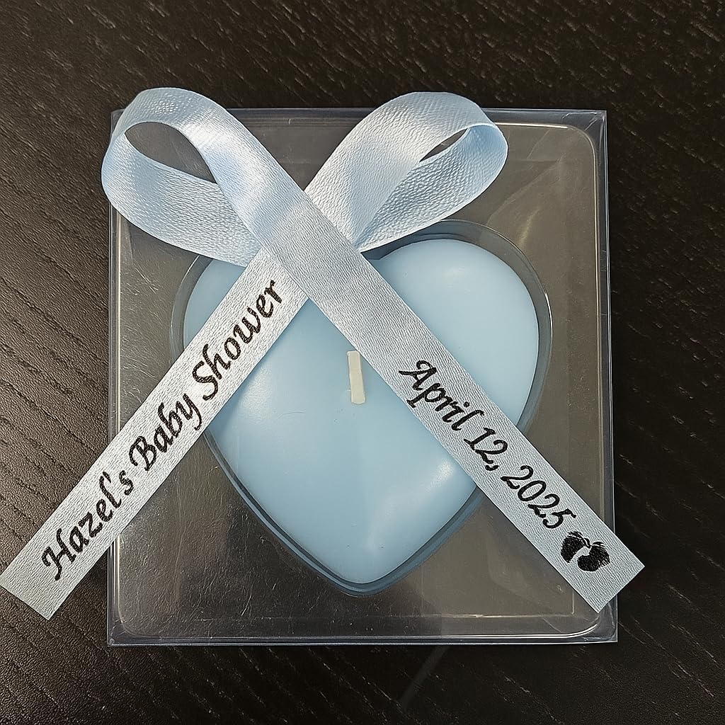 Personalized Ribbons for Bridal Shower Wedding Party Favors or Baby Showers - Custom Made Cut Ribbon Name 50 100 Optional Assembled Bows Safety Pins