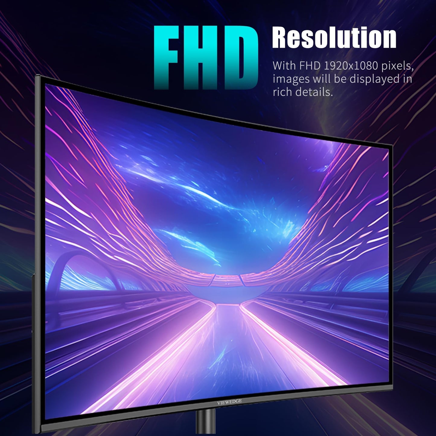 Viewedge 27 inch Curved Gaming Monitor 180Hz 1ms, FHD 1920x1080P Computer Monitor,1800R VA Screen, 120% sRGB with FreeSync, Low Motion Blur, HDMI & DP, Built-in Speakers