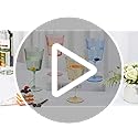 12 PCS Pink Plastic Wine Glasses with Removable Stems 13.5 Oz Pink Ribbed Wine Glasses Square White Wine Glass Muted Paste...