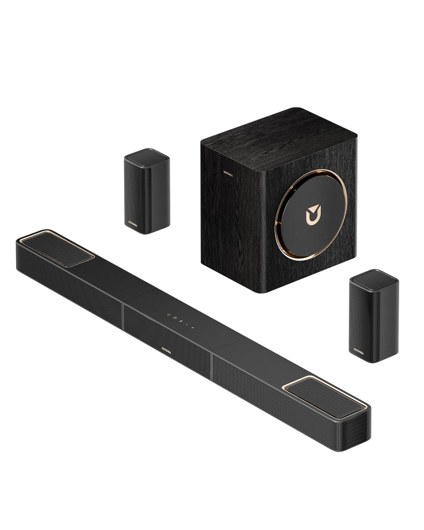 ULTIMEA Skywave X40 5.1.2ch Sound Bar for Smart TV w/Dolby Atmos, Wireless Surround Sound System for TV, 530W Soundbar with Wireless Subwoofer, GaN Amplifier, 4K HDR Pass-Through, HDMI eARC