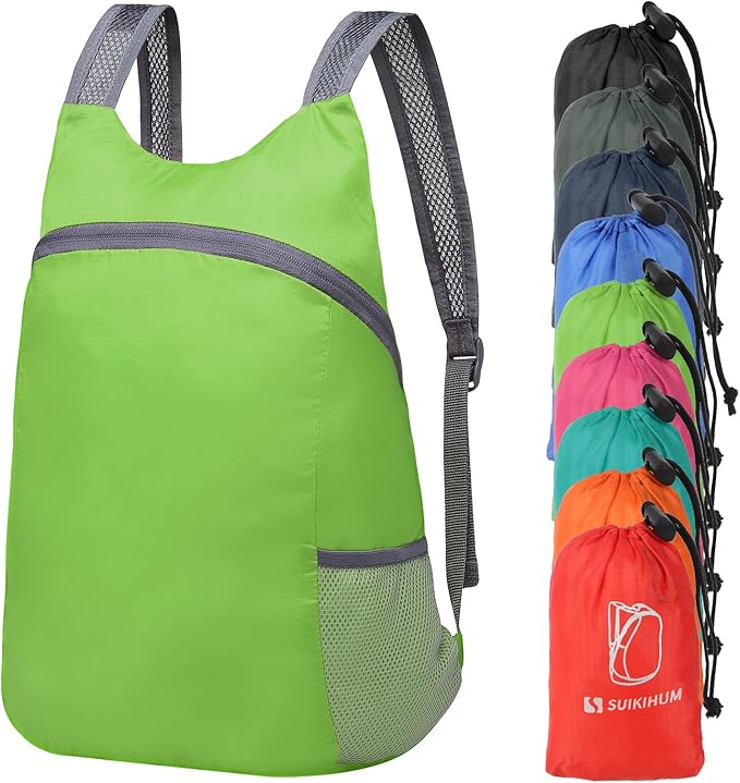 SUIKIHUM 20L Ultra Hiking-Daypack Lightweight Foldable Travel Packable Backpack for Camping Cycling Outdoor,green