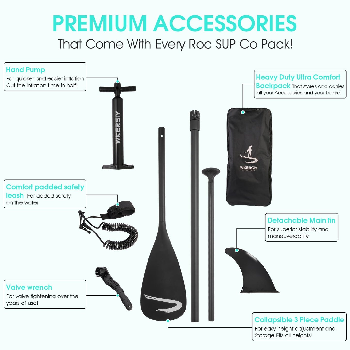 11”32“6 Premium Inflatable Stand Up Paddle Boards with Durable SUP Paddle Board Accessories Wide Stable Design Includes Backpack Required Parts Non-Slip Comfort Deck for Youth & Adults
