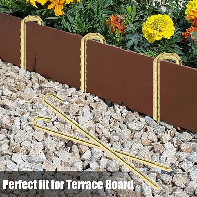 Landscape Stakes 30 Pack, 10 Inch Garden Landscape Anchoring Stakes for Terrace Board, Landscape Edging Coil, Grass Barrier, Bender Board, Weed Barrier Landscape Garden Inflatable Decor Fixing