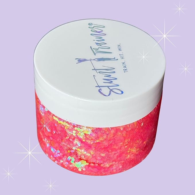 Stunt Trainer Cheer Glitter Face Body Makeup Peel Off Gel Chunky Holographic 15 Colors 1.6oz Vegan Cruelty Free Nontoxic Cheerleader Cheerleading Makeup