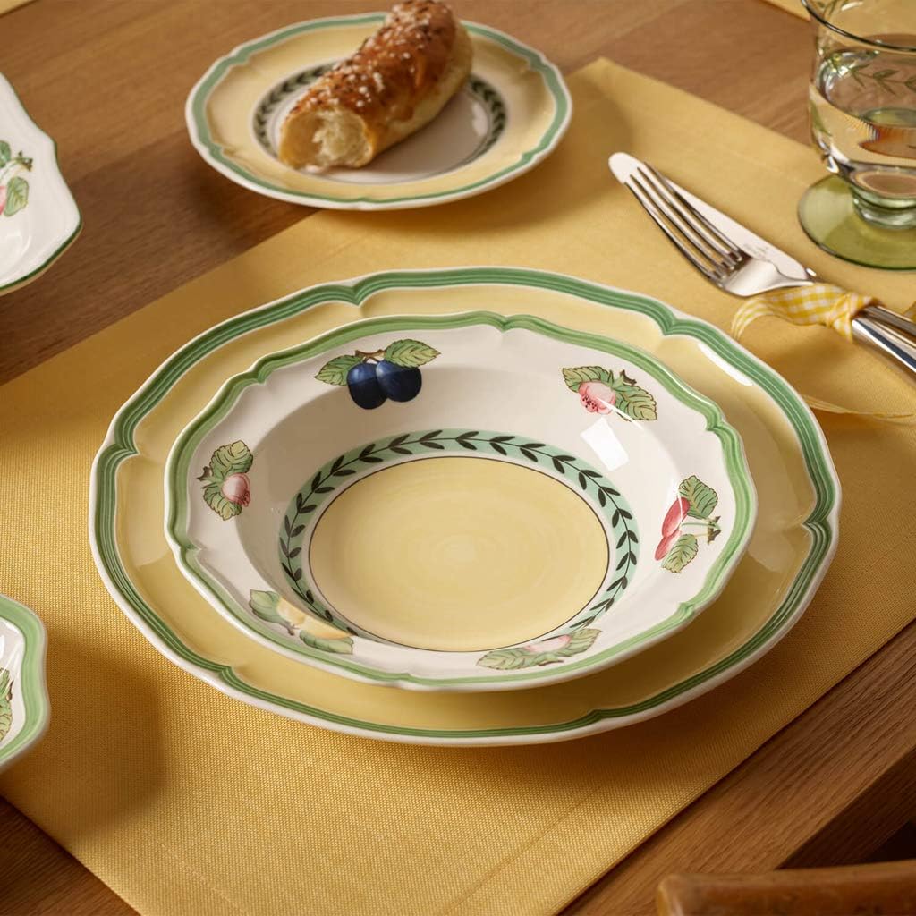 Villeroy & Boch French Garden Fleurence Rim Cereal, 7.75 in, Premium Porcelain, White/Multicolored