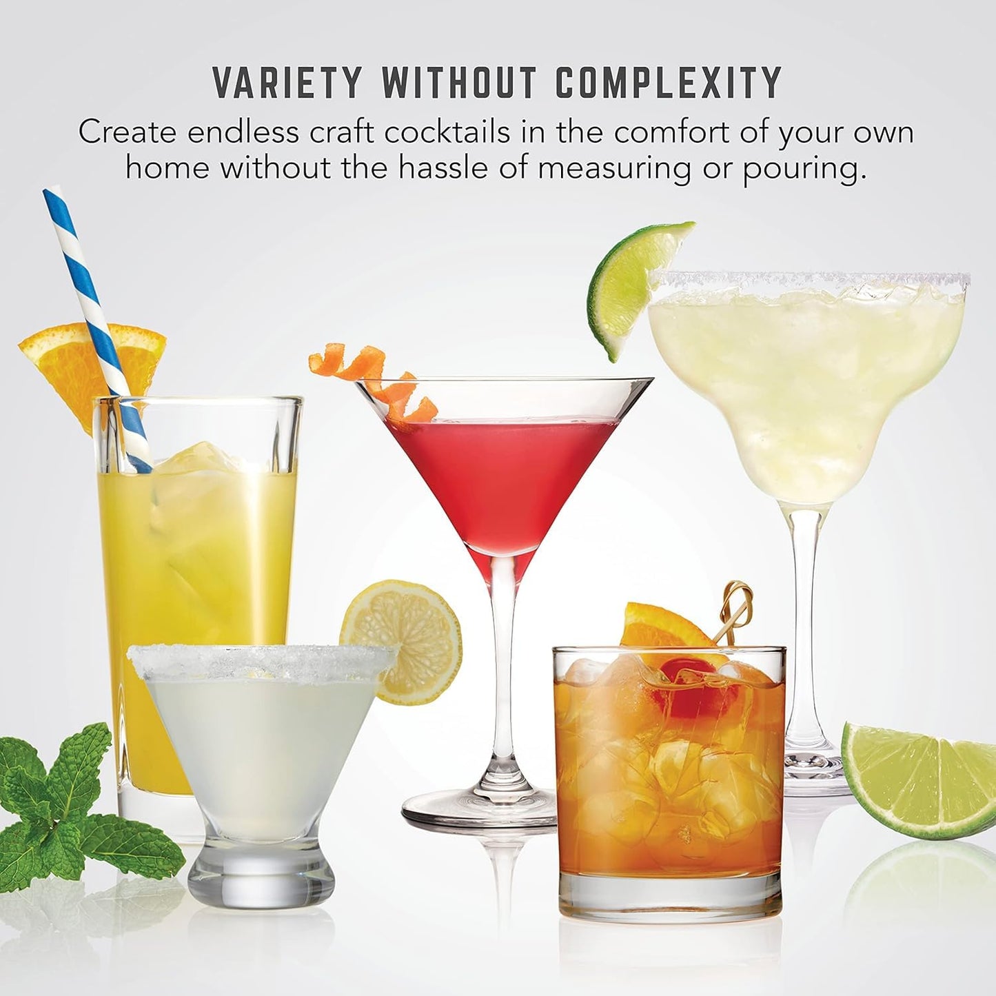 Bartesian Duet Cordless Cocktail Machine and Margarita Maker - Compact Home Bartender Mixologist Drink Mixer with 2 Glass Spirit Bottles - Automatic Machine Makes 500 Premium Cocktails Per Charge