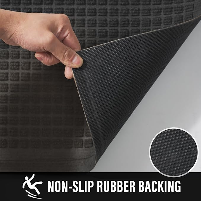 Boot Tray, Heavy Duty Waterproof Shoe Drying Mat, Non-Slip Entryway Tray for Muddy Boots, Indoor Outdoor Use, 15x30 inches, Grey