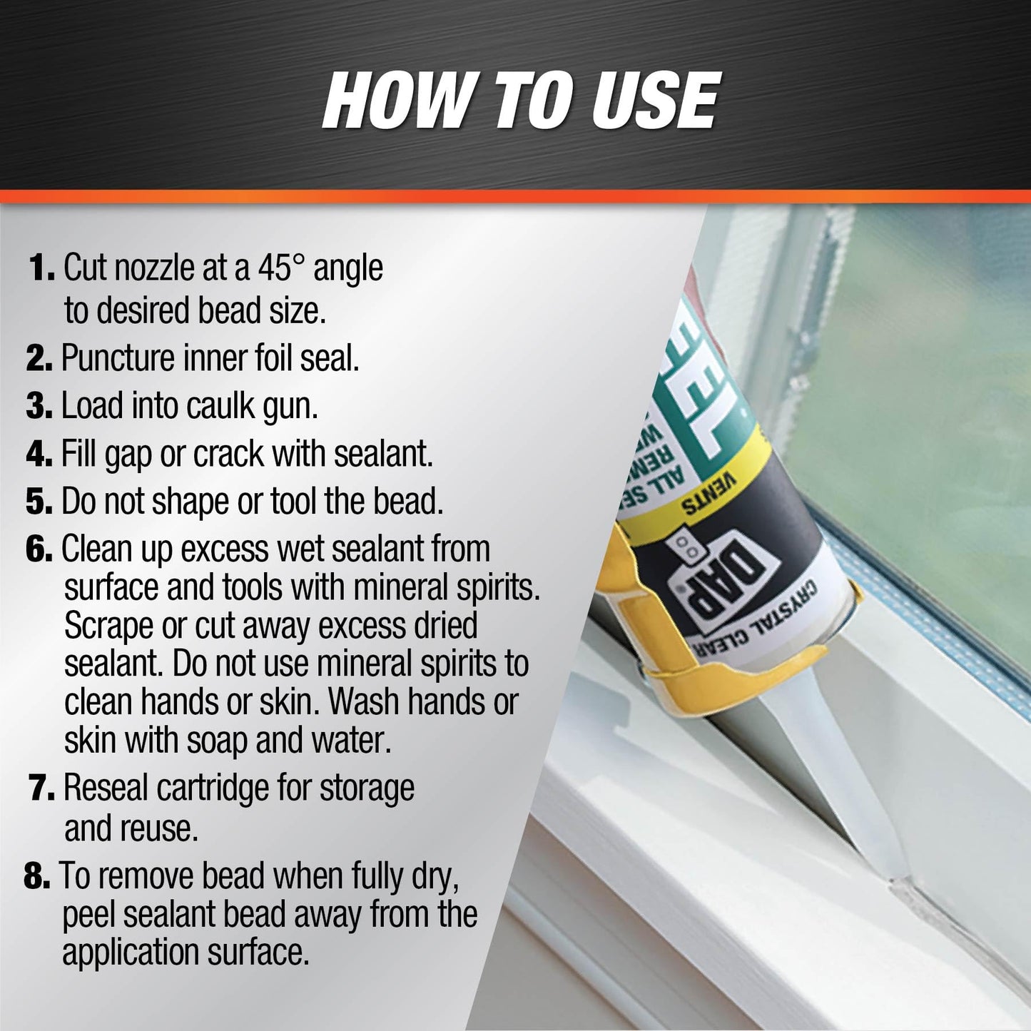 Seal 'N Peel Removable Caulk